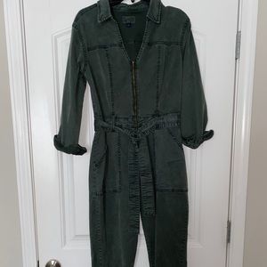 Green Denim Jumpsuit